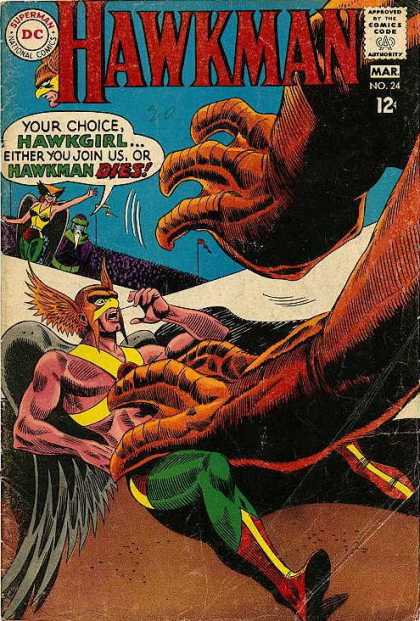 Hawkman 24 - Dc - Super Man - Hawkgirl - Hawkman Dies - Mar No 24 - Ron Lim, Terry Austin