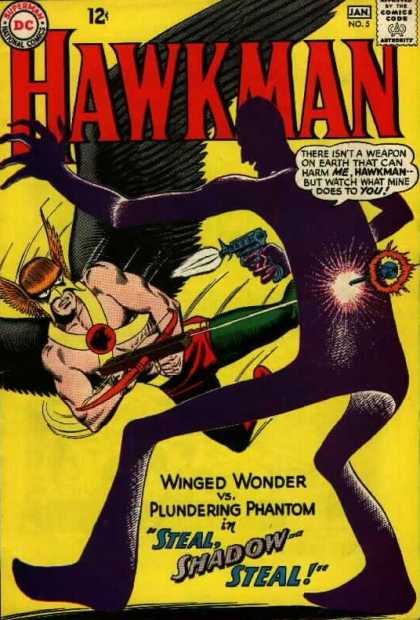 Hawkman 5 - Winged Wonder - Plundering Phantom - Steal Shadow Steal - Bullets - Guns - Jan Duursema, Murphy Anderson