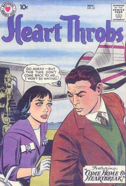 Heart Throbs 62 - Romance - Come Home To Heartbreak - Travel - Stewardesses - Love