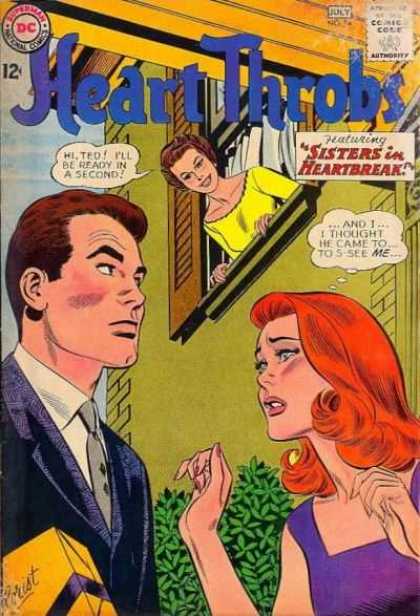 Heart Throbs 84 - Brunette - Red Head - Man In Suit - Candies - Front Door Scene