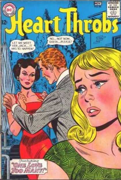 Heart Throbs 86 - Couple - Criing Woman - Comics Code - Dc - One Love Too Many