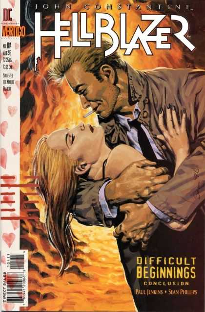 Cigarette - Smoke - Kiss - Fire - Tie Hellblazer 104 - Cigarette - Smoke - Kiss - Fire - Tie