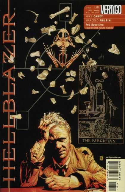 Hellblazer 178 - Tarot - Bones - Frog Skeleton - The Magician - Smoking - Tim Bradstreet