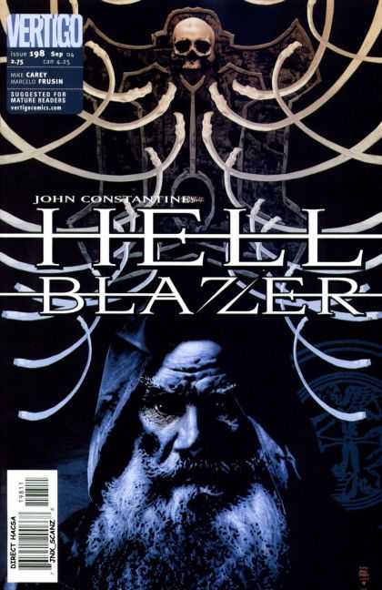 Hellblazer 198 - Bearded Man - Shadows - Carey - Frusin - Mature Readers - Tim Bradstreet