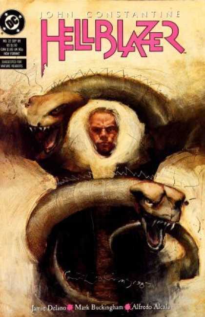 Hellblazer 22 - Snake - Face - John Constantine - Dc - Janie Delano - Kent Williams