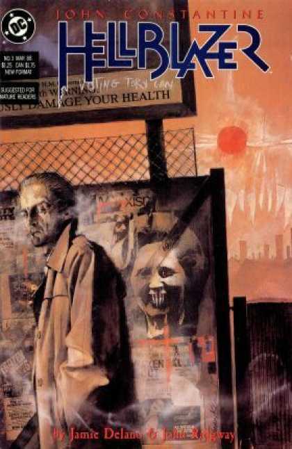 Hellblazer 3 - John Constantine - Man - Jamie Delano - Poster - Damage Your Health - Dave McKean