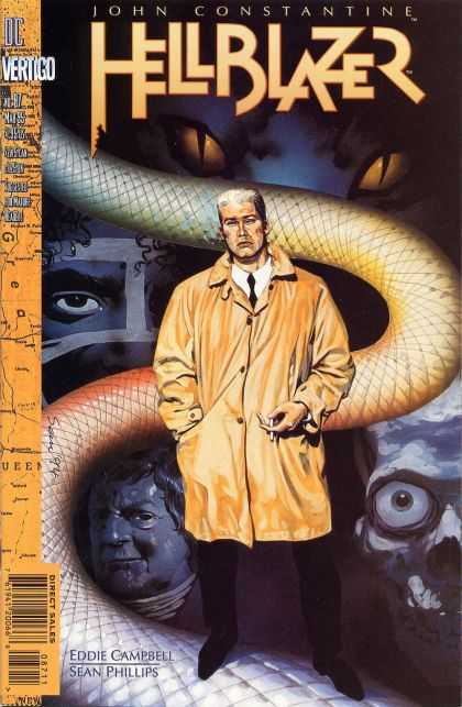 John Constantine - Vertigo - Trench Coat - Snake - Eyes Hellblazer 87 - John Constantine - Vertigo - Trench Coat - Snake - Eyes