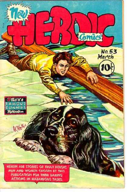 Heroic Comics 53 - Dog - Ice - Log - Water - Boy