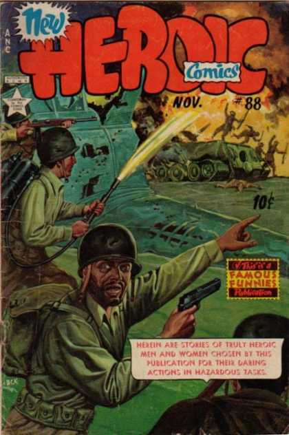Heroic Comics 88 - Famous Funnies - Daring Actions - Tanks - Guns - Heroic Men And Women