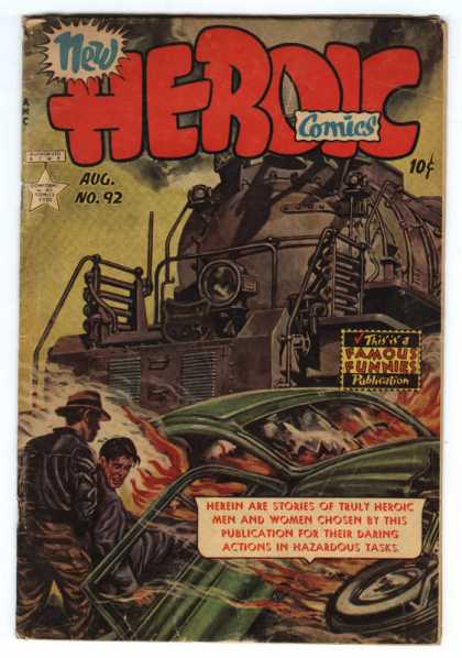 Heroic Comics 92 - Heroes - Dark - Train - Danger - Adventure