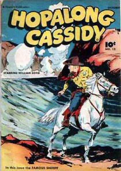 Hopalong Cassidy 12 - Cowboy - White Horse - River - Waterfall - Riding