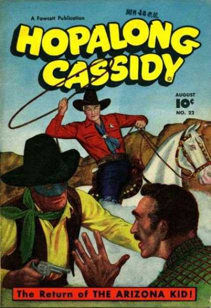 Hopalong Cassidy 22 - Lasso - Cowboy - Horse - Gun - Mask