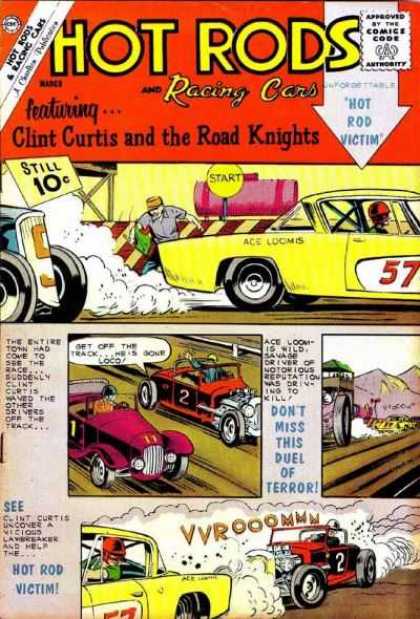 Hot Rods and Racing Cars 56 - Clint Curtis - Road Knights - Hot Rod Victim - Duel Of Terror - Racing