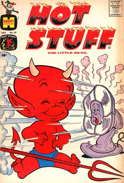 Hot Stuff 25 - The Little Devil - Flames - Fan - Pitchfork - Smile