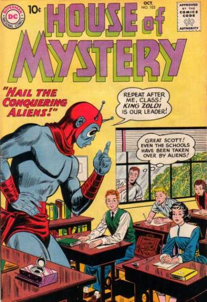 House of Mystery 103 - Space Men - Class Room - Hero - Students - Inkwell - Sheldon Moldoff