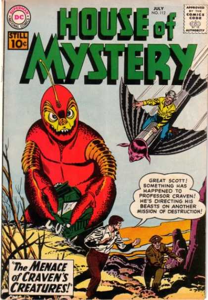 House of Mystery 112 - Professor Craven - Car - Bomb - Beast - Soldier