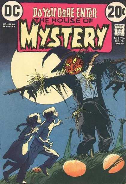 House of Mystery 206 - Scarecrow - Moon - Pumpkin - Jack Olantern - Tony DeZuniga