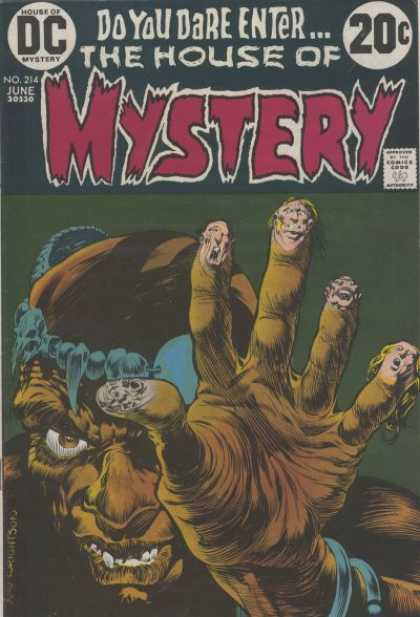 House of Mystery 214 - Do You Dare Enter - Thorny Finger Tips - Missing Teeth - Savage Man - Bracelets - Bernie Wrightson