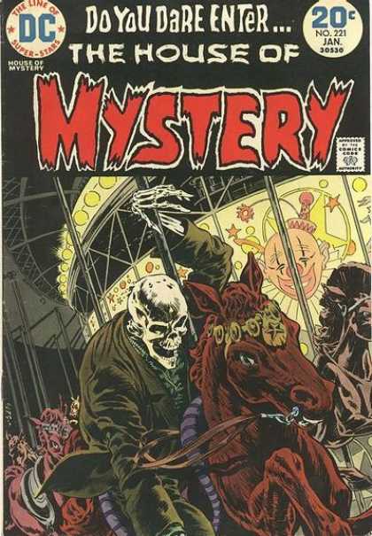 House of Mystery 221 - Horse - Carnival - Zombie - Merry Go Round - Clown Face - Bernie Wrightson