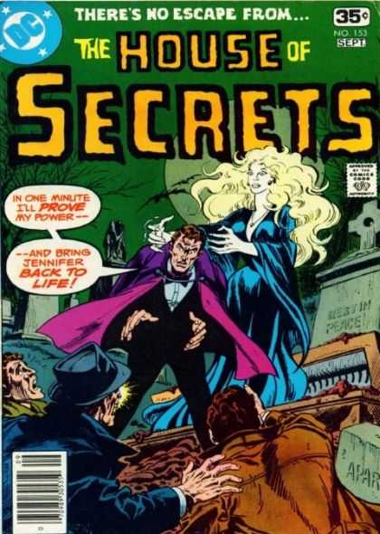 House of Secrets 153 - Graveyard - Cemetery - Cross - Coffin - Moon - Jim Aparo