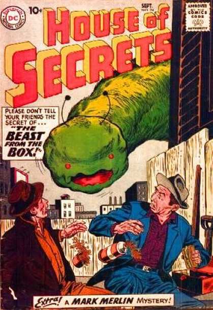 House of Secrets 24 - Beast From The Box - Mark Merlin - Mystery - Sandwich - Drink - Sheldon Moldoff