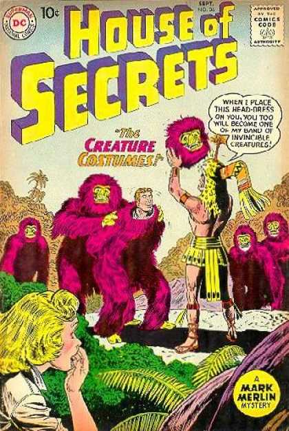 House of Secrets 36 - Costumes - The Creature Costumes - Gorrillas - Dc - Mark Merlin - Sheldon Moldoff