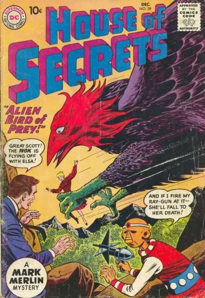 House of Secrets 39 - Ray-gun - Wok - Elsa - Alien Bird - Mark Merlin - Sheldon Moldoff