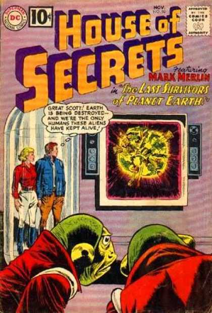 House of Secrets 50 - Aliens - Mark Merlin - Scott - Destroy Earth - Blast - Sheldon Moldoff