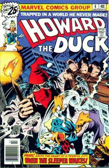 Howard the Duck 4 - Howard The Duck - Sleeper - Wakes - Trapped - Panic - Gene Colan