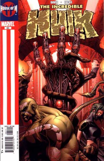 Hulk (2000) 85 - Creatures - Hand - Red And White Striped - Long Tail - Glowing Eyes