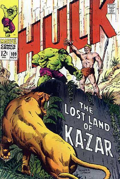 Hulk 109 - Spear - Jungle - The Lost Land Of Ka-zar - Caveman - Wild Animal