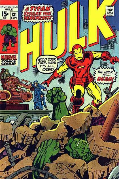 Hulk 131 - Iron Man - Gun - A Titan Stalks The Tenements - Hold Your Fire - Dead