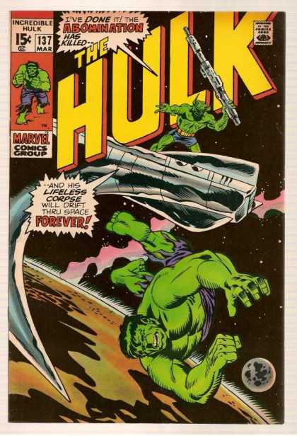 Hulk 137 - Space - Abomination - Moon - Herb Trimpe - Satellites