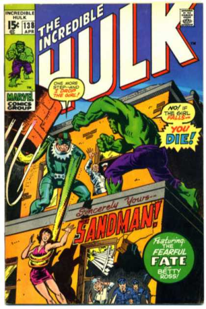 Hulk 138 - Sandman - Betty Ross - Apr - Police - Damsel In Distress