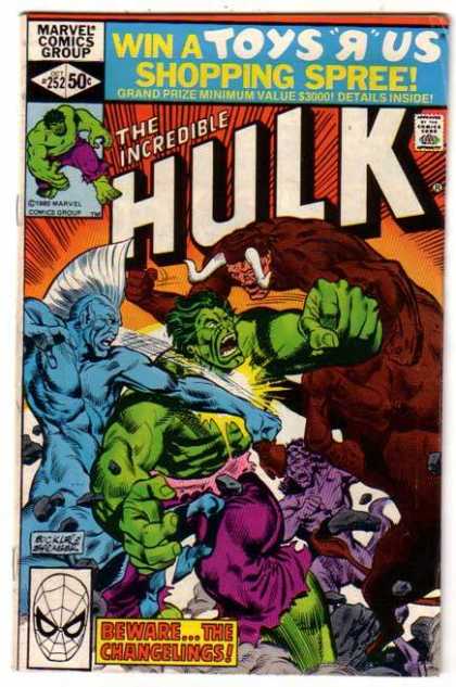 Hulk 252 - Beware The Changelings - Oct 252 - Marvel - Spiderman - Toys R Us - Richard Buckler