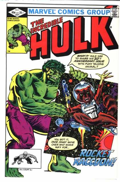 Hulk 271 - Marvel - Green Man - Fox - Space Suit - Rocket Raccoon