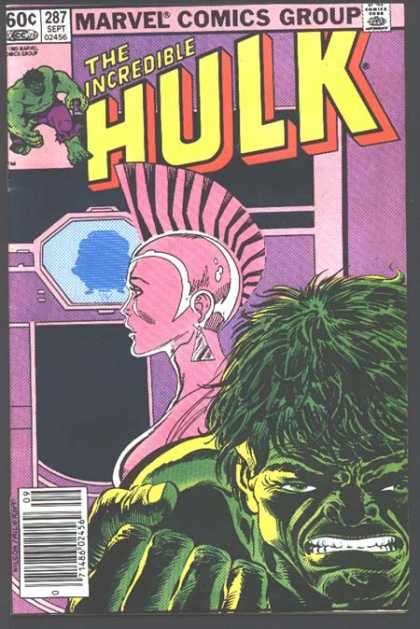 Hulk 287 - Marvel Comics - Pink Woman - Green Hair - Green Man - September