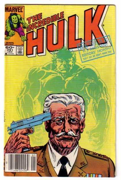 Hulk 291 - Marvel - Incredible - 50 Cents - Gun - Head