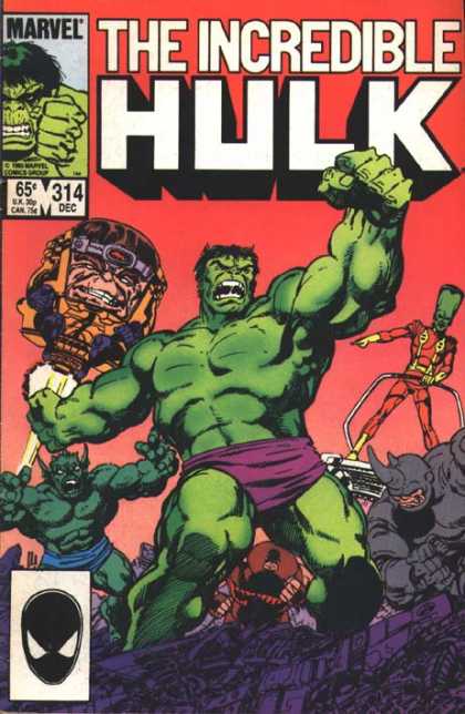 Hulk 314 - Rhino - Abomination - Juggernaut - John Byrne