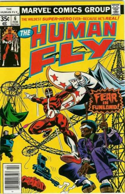Human Fly 6 - Circus - Red Cap - Hero - Old Comics - Mask Villians
