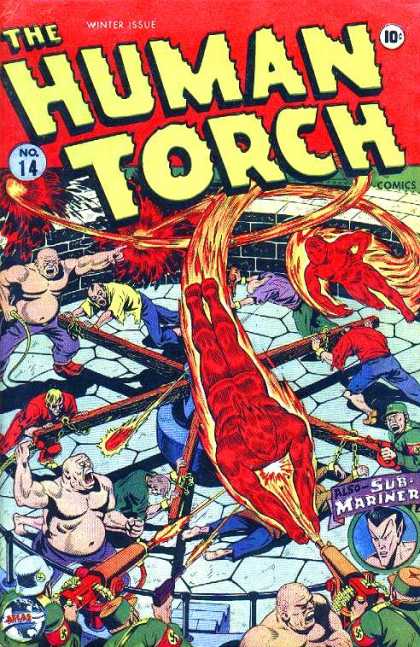 Human Torch 14 - Fire - Nazi - Slaves - Guns - Sub-mariner - Alex Schomburg