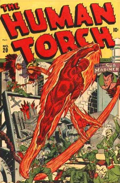 Human Torch 20 - No20 - Sub Mariner - Comic - Fire - Superman