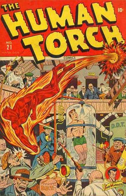 Human Torch 21 - Comics - Submariner - Gun - Pipes - Humans