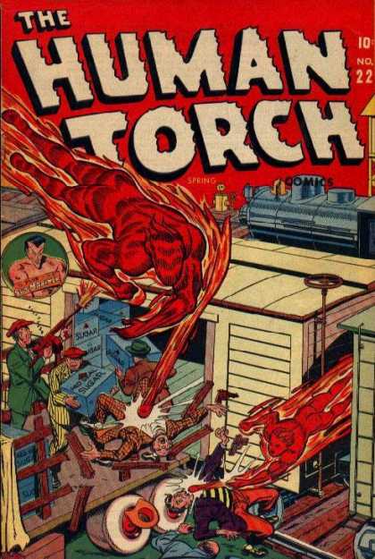 Human Torch 22 - Mutant - Train - Aquaman - Sugar - Box