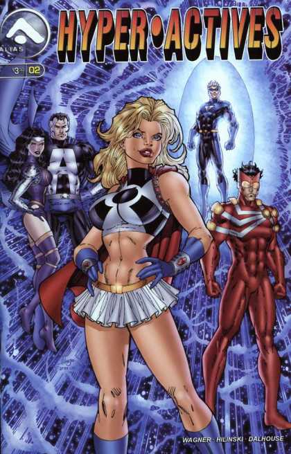 Hyper-Actives 2 - Blonde Hair - Short White Skirt - 2 Females - 3 Guys - Shield