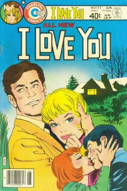 I Love You 123 - Kiss - House - Blond Woman - Tree - Sky