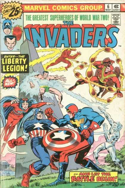 Invaders 6 - Captain America - Jack Frost - Sub Mariner - Washington Monument - Liberty Legion - Jack Kirby