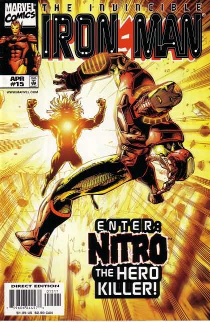 Iron Man (1998) 15 - Marvel - The Invincible - Enter Nitro - The Hero Killer - Costume - Sean Chen