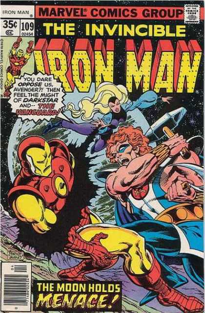 Iron Man 109 - Marvel - Darkstar - Vanguard - The Moon Holds Meance - Space - John Byrne, Terry Austin