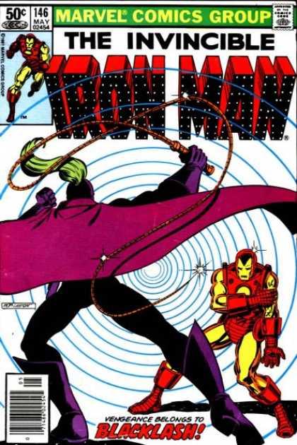 Iron Man 146 - Invincible - Marvel - Cape - Blacklash - Whip - Bob Layton